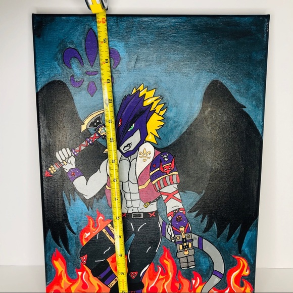 Beelzemon Original Artwork on Canvas w/ Acrylic